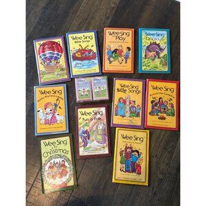 Lot of Wee Sing Children's Books and Tapes - 12 Pieces